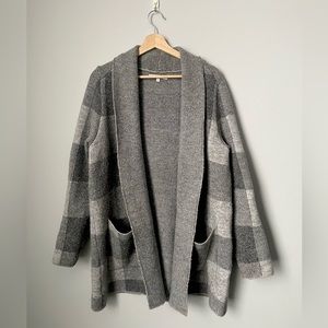 Alfred Sung Long Cozy Cardigan Grey